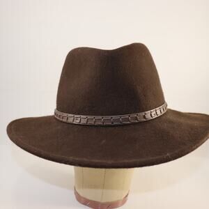 Stetson Crushable Wool Fedora Hat Brown Water Repellent Made in USA